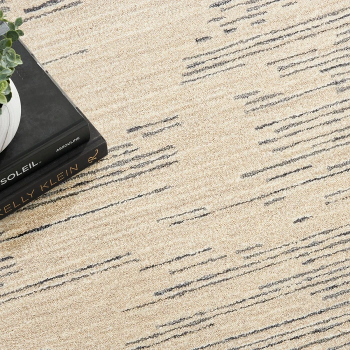 Michael Amini Ma30 Star Area Rug SMR02 Ivory/Grey 5'3" x 7'3"