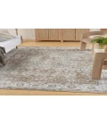 Nourison Astra Machine Washable Silver Taupe ASW16 6 ft. 7 in. X 9 ft. Rectangle Rug