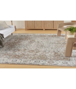 Nourison Home Astra Machine Washable ASW16 Silver Taupe 6 ft. 7 in. X 9 ft. Area Rug