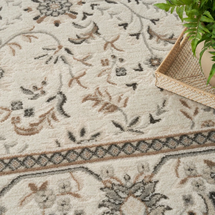 Nourison Serenity Home Ivory Mocha SRH02 6 ft. X 9 ft. Rect. Rug