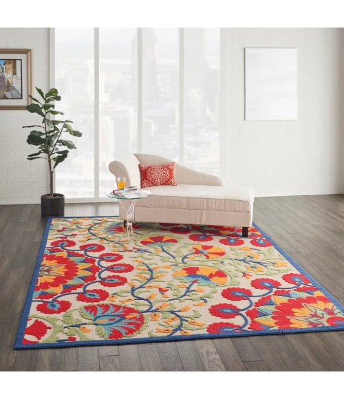 Nourison Aloha Area Rug ALH20-Red/Multi