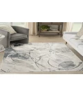 Nourison Astra Machine Washable Silver Blue ASW14 5 ft. 3 in. X 7 ft. Rectangle Rug