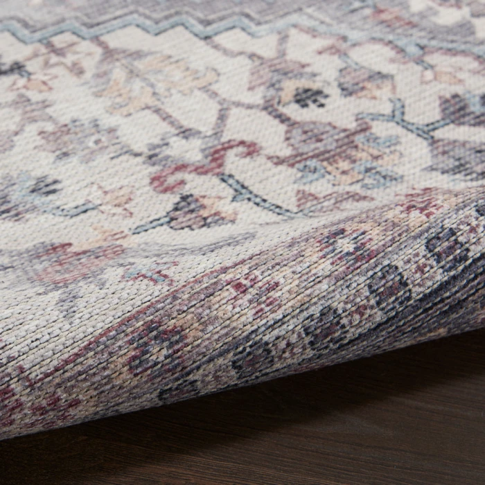Nicole Curtis Machine Washable Series 1 Area Rug SR104 Grey