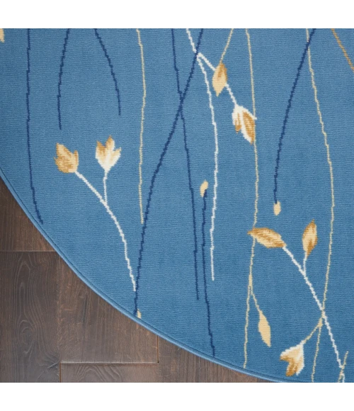 Nourison Grafix Round Area Rug GRF15-Light Blue