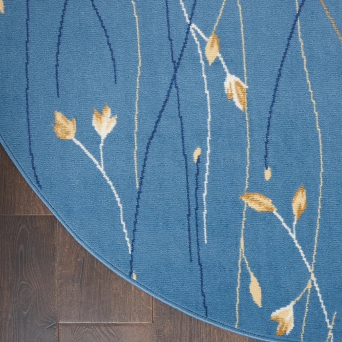 Nourison Grafix Round Area Rug GRF15-Light Blue