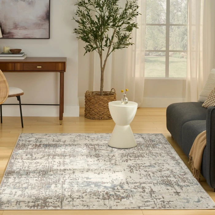 Nourison Quarry Ivory Beige QUA17 6 ft. X 9 ft. Rect. Rug