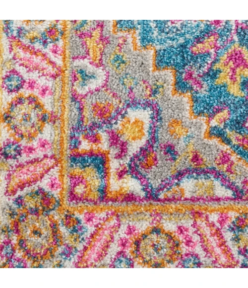 Nourison Passion Runner Area Rug PSN20-Teal Multicolor