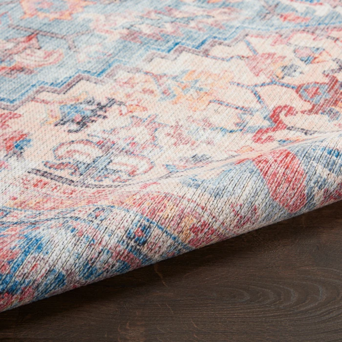 Nicole Curtis Machine Washable Series 1 Area Rug SR104 Blue/Multi