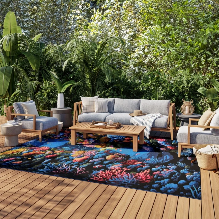 Nourison Color Splash Multicolor CSP03 9ft. x 12ft. Rect. Rug