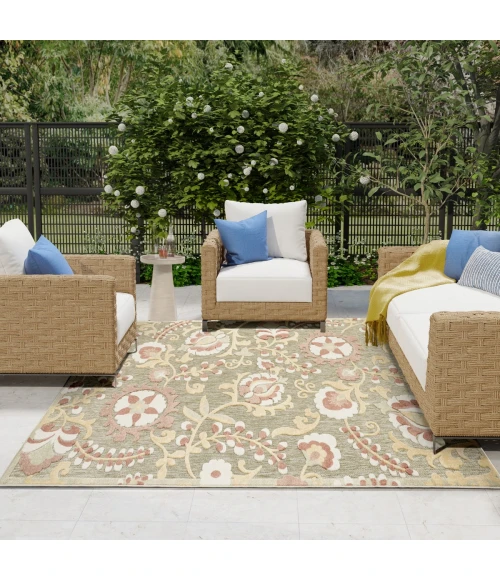 Nourison Aloha Sage Rose ALH17 9 ft. X 12 ft. Rect. Rug