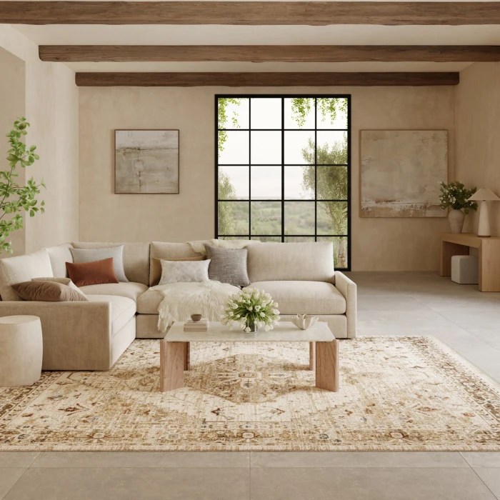Nourison Home Pardis Cream / Ivory PRD02 7ft.10in. x 9ft.10in. Rect. Rug