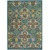 Nourison Home Allur ALR03 Turquoise Ivory 5 ft. 3 in. X 7 ft. 3 in. Area Rug