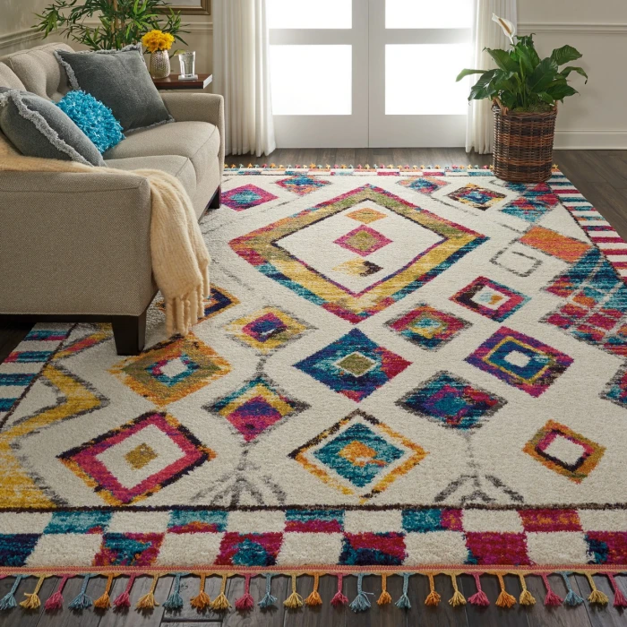 Nourison Home Nomad White NMD02 7ft.10in. x 10ft.6in. Rect. Rug