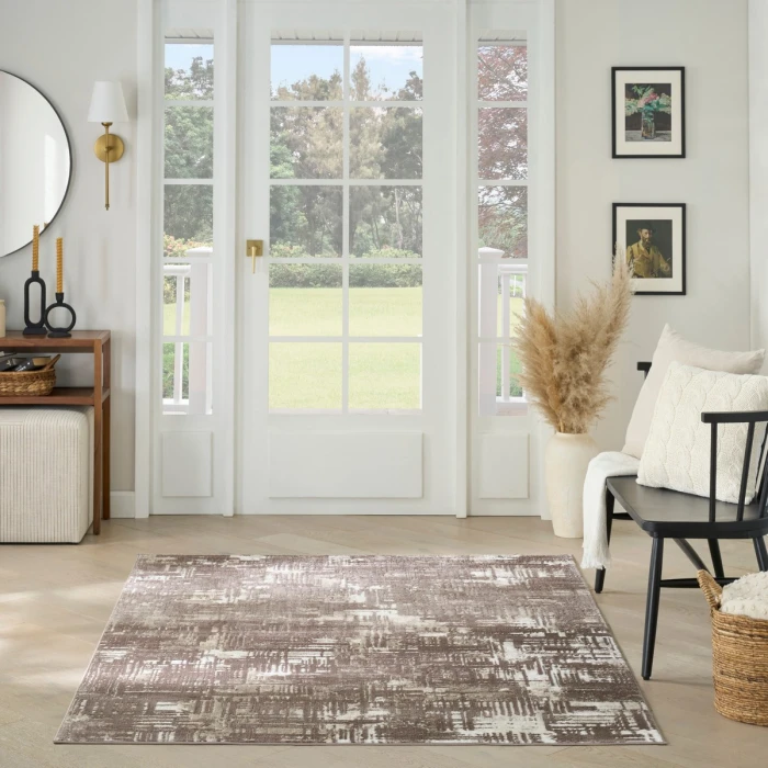Nourison Dekor Brown DEK11 4 ft. X 6 ft. Rect. Rug