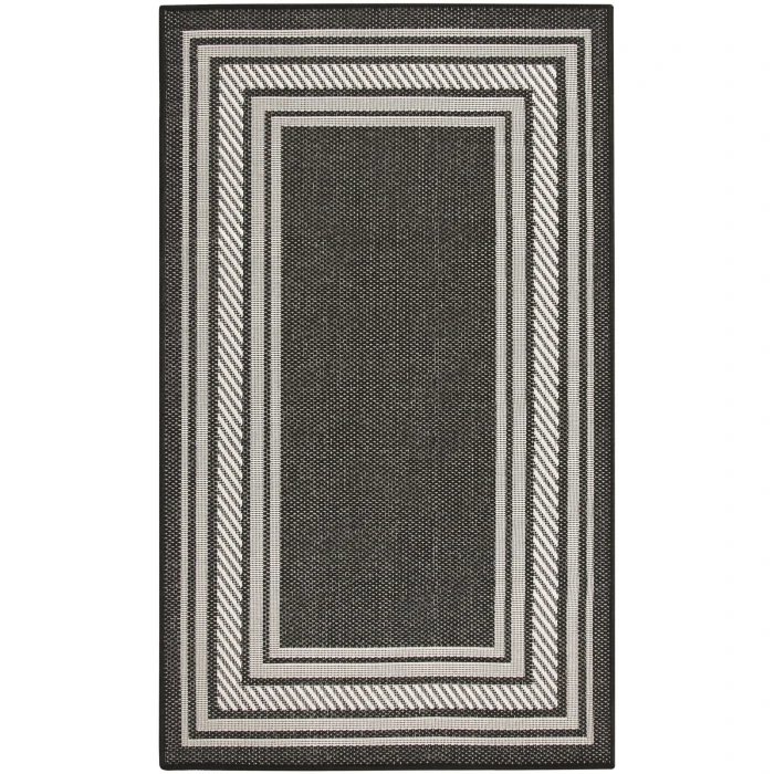 Nourison Horizon Indoor/Outdoor Black HOZ03 3 ft. X 5 ft. Rect. Rug