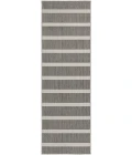 Nourison Positano Charcoal Ivory POS03 2ft.2in. x 12ft. Rect. Rug