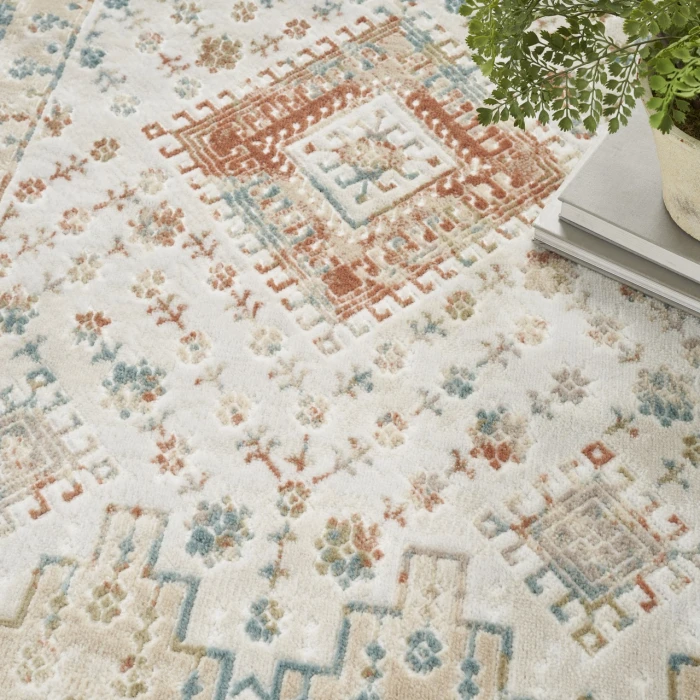 Nourison Thalia Beige Multicolor THL04 5ft.3in. x Round Rug