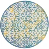 Nourison Home Aloha ALH21 Ivory Blue 7 ft. 10 in. Round Area Rug