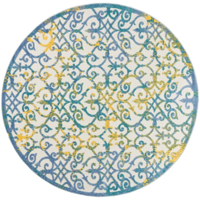 Nourison Aloha Area Rug ALH21-Ivory Blue