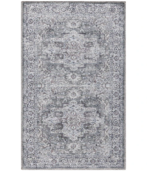 Nicole Curtis Machine Washable Series 1 Ivory Grey SR101 2 ft. X 3 ft. 9 in. Rectangle Rug