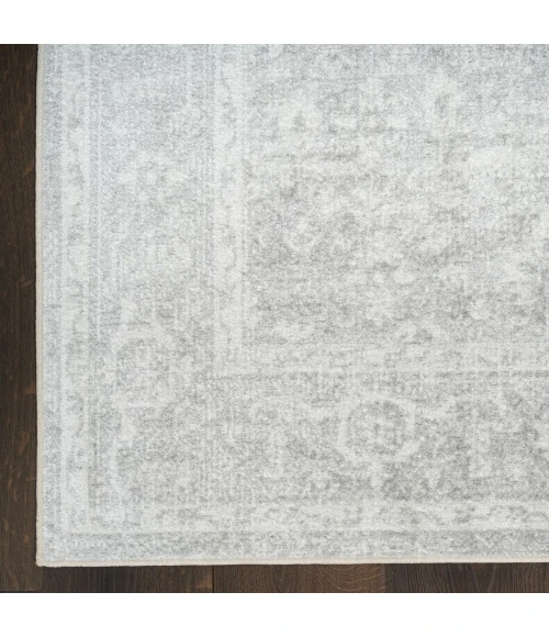 Nourison Astra Machine Washable Light Grey ASW11 3 ft. 3 in. X 5 ft. Rect. Rug