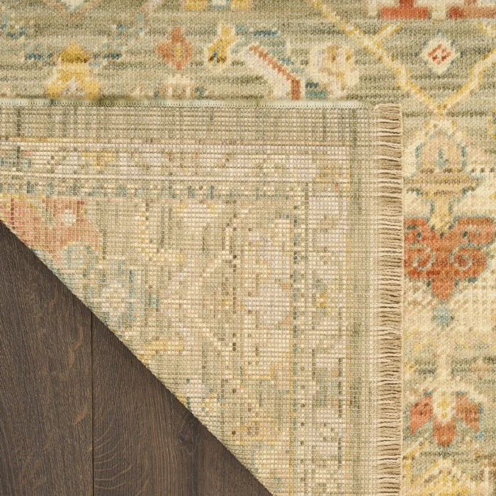 Nourison Antique Bloom Sage Multicolor ANB02 9ft. x 12ft. Rect. Rug