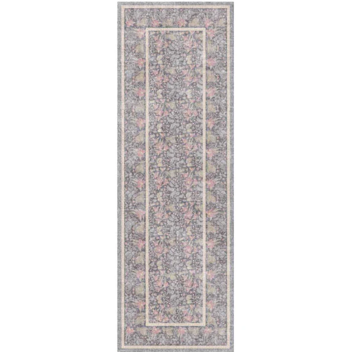 Nourison Home Botanical Washables Grey BOT03 2ft. x 6ft. Rect. Rug