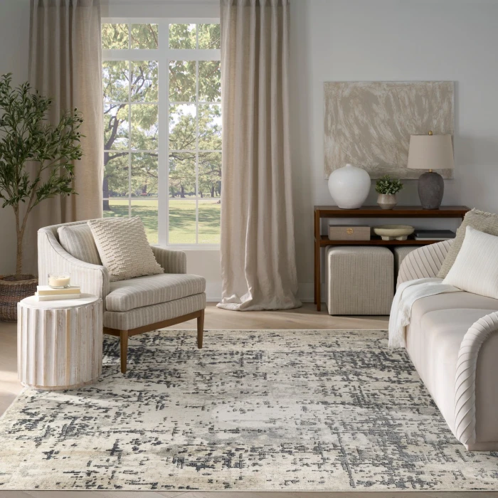 Nourison Quarry Ivory Grey QUA17 8 ft. X 10 ft. Rect. Rug