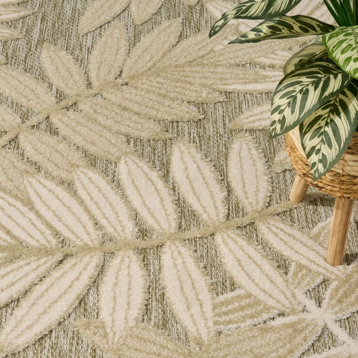 Nourison Aloha Ivory Sage ALH18 3 ft. 6 in. X 5 ft. 6 in. Rect. Rug