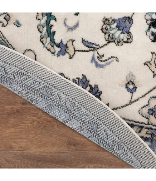 Nourison Home Nourison Essentials Ivory Blue NRE05 8 ft. Round Rug