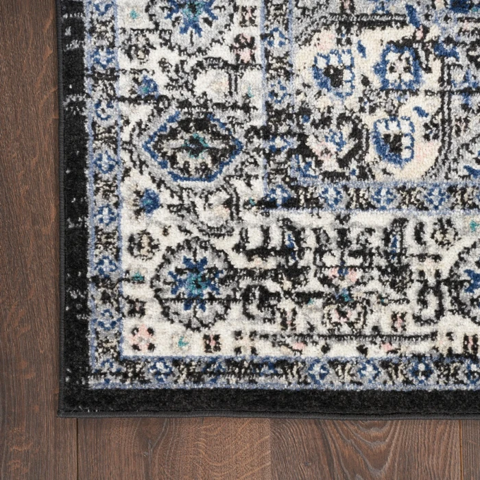 Nourison Passion Area Rug PSN03 Black Ivory 5'3" x 7'3"