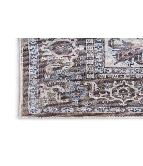 Nicole Curtis Machine Washable Series 1 Olive Ivory SR104 5 ft. 3 in. X 7 ft. 3 in. Rectangle Rug