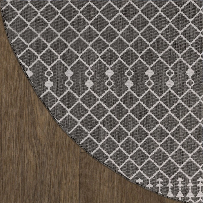 Nourison Positano Black POS02 6ft. Round Rug