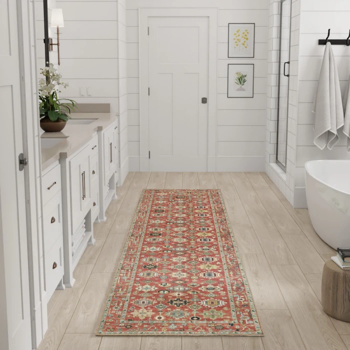 Nourison Vintage Washables Rust Multicolor VWS12 2 ft. 2 in. X 8 ft. Rect. Rug