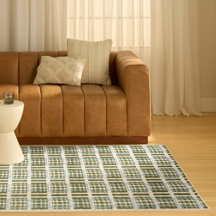 Nourison Nordic Blue Green NRC08 5 ft. X 7 ft. Rect. Rug