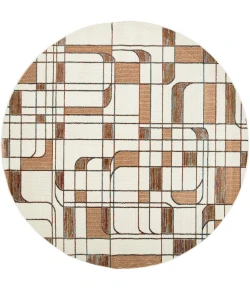 Nourison Nordic Ivory Rust NRC17 5ft. x Round Round Rug