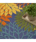 Nourison Aloha Navy Multicolor ALH05 10ft. x 14ft. Rect. Rug