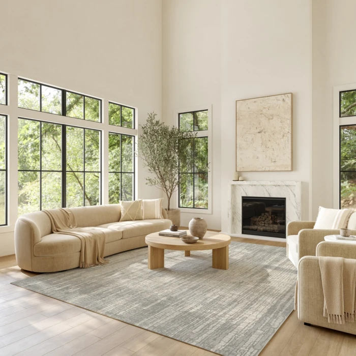Nourison Soft Structure Grey SOF03 7ft.10in. x 9ft.10in. Rect. Rug