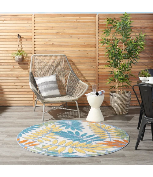 Nourison Aloha Area Rug ALH18 Ivory/Multi