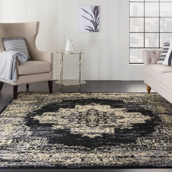 Nourison Grafix Area Rug GRF14-Black