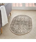 Nourison Quarry Ivory Grey QUA05 3 ft. X 5 ft. Oval Rug