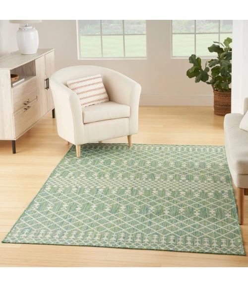 Nourison Positano Blue Green POS02 4 ft. X 6 ft. Rect. Rug