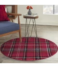 Nourison Home Grafix Red GRF03 3ft. x Round Round Rug
