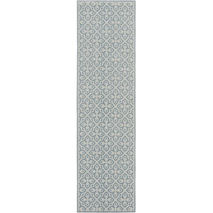 Nourison Home Washable Charm Blue WCH03 2ft.2in. x 8ft. Rect. Rug