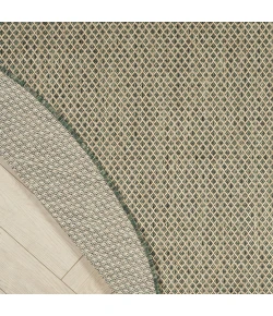 Nourison Home Courtyard Green COU01 5ft. x Round Round Rug
