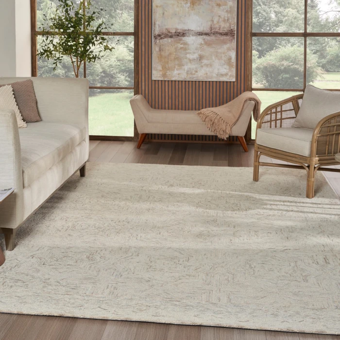 Nourison Interlock Blue Ivory ITL03 8 ft. X 11 ft. Rect. Rug