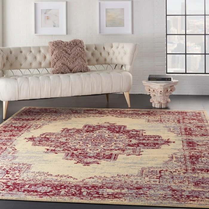 Nourison Grafix Area Rug GRF14-Cream/Red