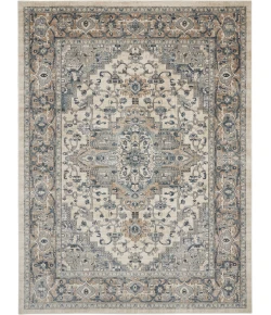 Nourison Quarry 10 ft. X 14 ft. Ivory Grey Farmhouse Indoor Rug