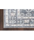 Nourison Astra Machine Washable Dark Blue ASW16 2 ft. 2 in. X 8 ft. Rectangle Rug