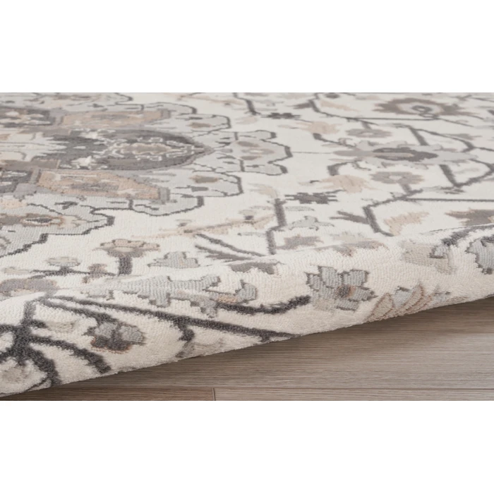Nourison Elation Ivory Grey ETN09 7’10” Round Rug